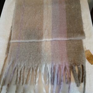 Soft Lovely Long Scarf Fringed NWT